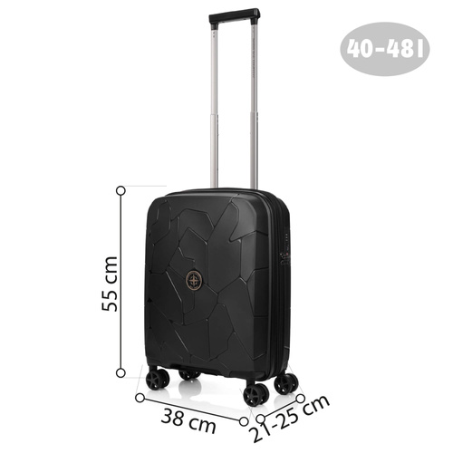 Walizka kabinowa SwissBags Lava 55 cm czarny