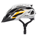 Kask rowerowy Meteor Gruver S 52-56 cm czarny/biały/pomarańczowy