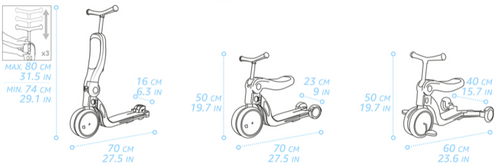 METEOR 5in1 SCOOTER MIXON black/pink