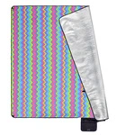 Picnic Blanket Meteor 2XL 200x200 cm Zigzag Multicolor