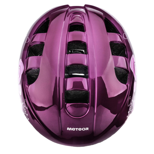 METEOR CYCLING HELMET KS08 M 52-56 cm pink butterflies