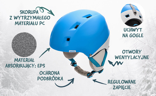 Ski helmet Meteor Kiona M blue/white 55-58 cm
