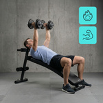 Exercise bench Meteor, incline, for sit-ups, up to 150 kg