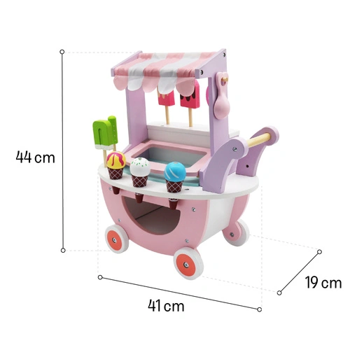 Wooden Ice Cream Cart pink