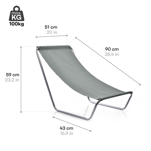 Meteor Slumber beach chair grey