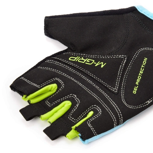 Rękawiczki rowerowe Meteor Gel GX38 M niebiesko-zielony
