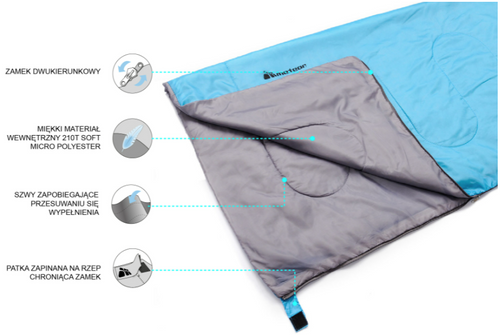 Meteor Sleeping bag Dreamer L blue/gray