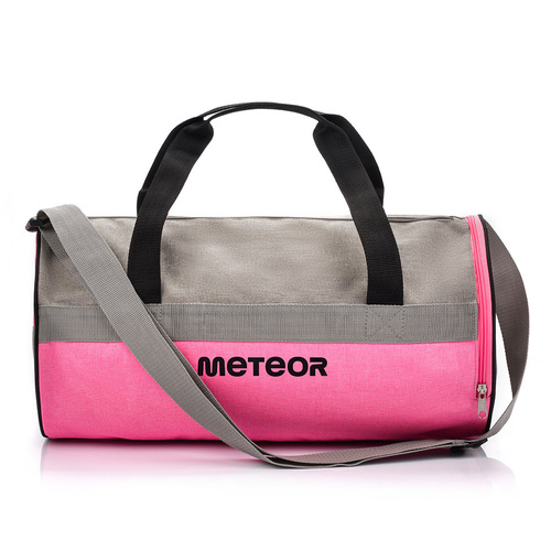 Torba fitness Meteor Siggy 25 l jasnoszary/różowy