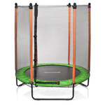 Mała trampolina dla dzieci Meteor TRP-60 140 cm pomarańczowy/zielony