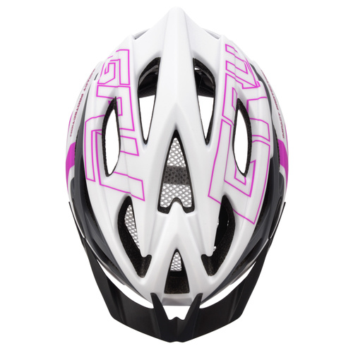 Kask rowerowy Meteor Gruver L 58-61 cm biały/szary/różowy