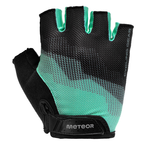 Rękawiczki rowerowe Meteor MX22 L czarny/miętowy