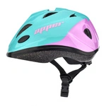 Kask rowerowy dla dzieci Meteor KS07 S 48-52 cm Apper miętowy/różowy