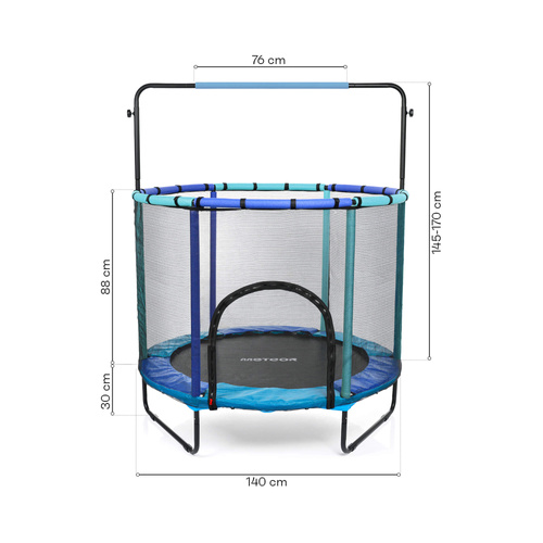 Trampolina dla dzieci Meteor TRP-65P 140 cm niebieski/jasny niebieski