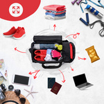 Torba fitness Meteor Nepr 20 l szary/różowy