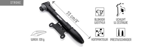 Mini pompka rowerowa Meteor Stroke