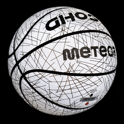 Piłka do koszykówki Meteor Ghost odblaskowy biały 7