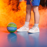 Piłka do koszykówki Meteor Layup 1 niebieski/zielony