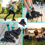 Inline skates Meteor Buzzy M 34-38 black/pink/mint