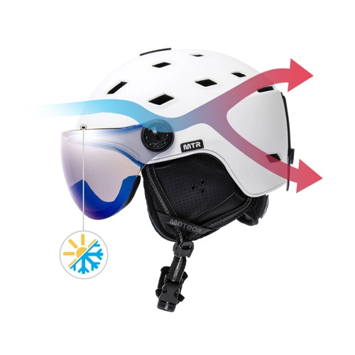 Ski helmet Meteor Glide L 58-61 cm white