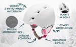 Ski helmet Meteor Kiona XS white/pink 48-52 cm