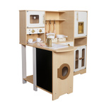 Drewniana kuchnia narożna z akcesoriami