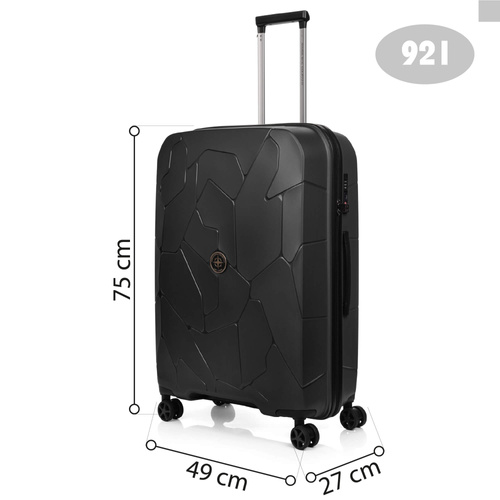 Duża walizka SwissBags Lava 75 cm czarny