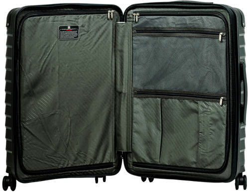 SwissBags Diamond cut medium case 67 cm metallic black