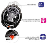 Kask rowerowy Meteor MV29 Drizzle L 58-61 cm czarny/neonowy zielony
