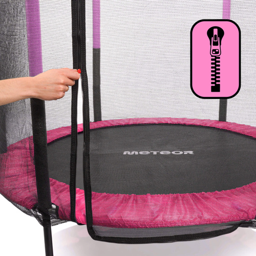 Trampolina dla dzieci Meteor TRP-50 140 cm różowy