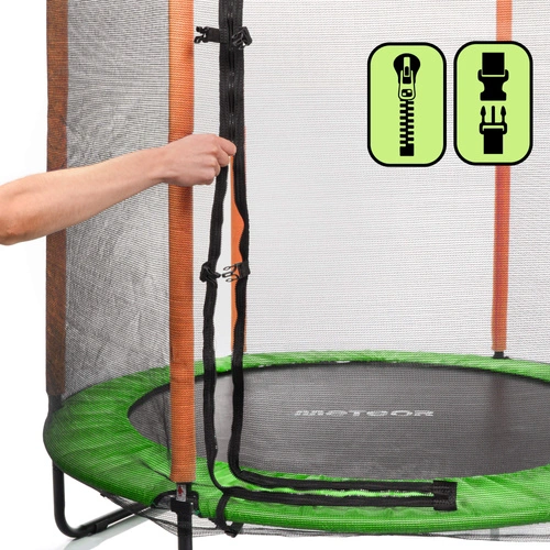Trampoline for kids Meteor TRP-60 140 cm orange/green