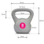 Kettle bell bitumiczny Meteor 8 kg
