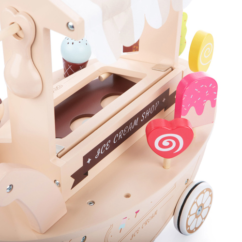 Wooden Ice Cream Cart beige