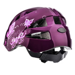 Kask rowerowy Meteor KS08 M 52-56 cm pink butterflies