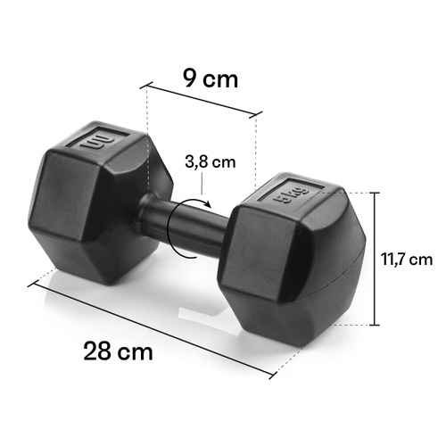 Zestaw hantli cementowych 2x5 kg Meteor