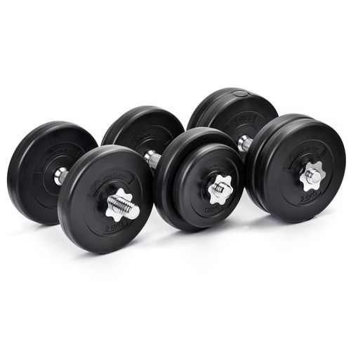 Zestaw hantli bitumicznych Meteor 25 kg