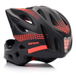 Full-face bicycle helmet Meteor Lupus S 48-52 cm black/red