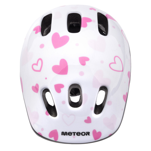 Kask rowerowy dla dzieci Meteor MV6-2 XS 44-48 cm Hearts