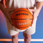 Piłka do koszykówki Meteor Layup 5 pomarańczowy