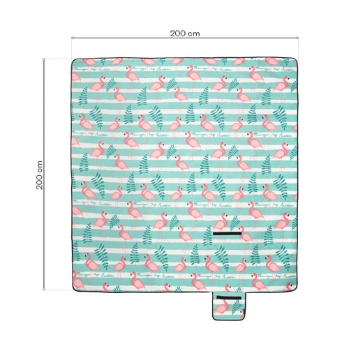 Picnic Blanket Meteor 2XL 200x200 cm flamingos