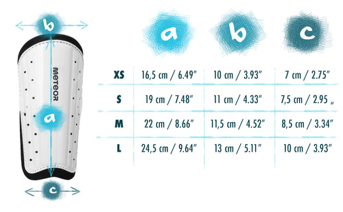 SOCCER SHIN GUARD METEOR XS white