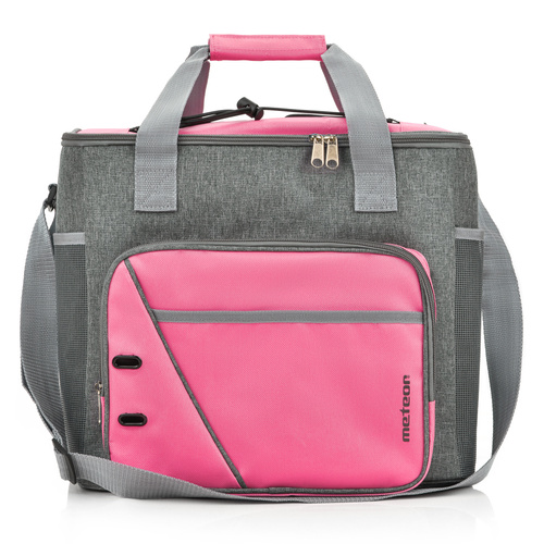 Torba termiczna Meteor Frosty 30 l różowy/szary melanż