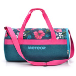 Fitness bag Meteor Siggy 25 l pink / navy blue flowers