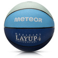 Piłka do koszykówki Meteor Layup 4 niebieski/szary