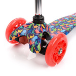 METEOR SCOOTER THREE-WHEEL WITH LED WHEELS TUCAN DINOSAUR