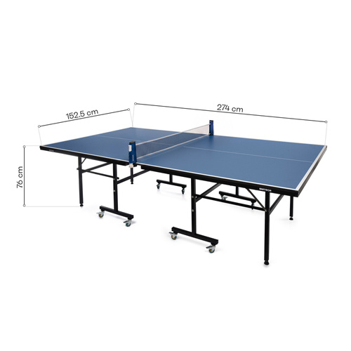 Table tennis table set Meteor blue plus Rollnet net, 2 bats, 3 balls