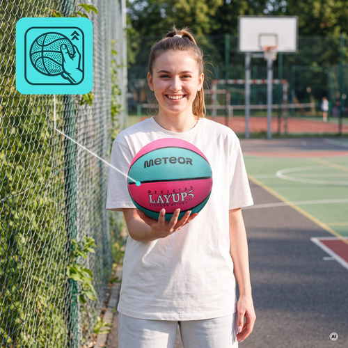 Basketball Meteor Layup 5 pink/blue