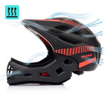 Full-face bicycle helmet Meteor Lupus S 48-52 cm black/red