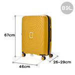 Średnia Walizka SwissBags Echo 67cm Musztardowa