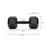 Meteor Hexagonal Dumbbell 12.5 kg