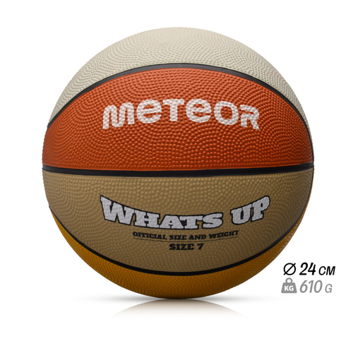 Piłka do koszykówki Meteor What's up 7 pomarańczowy/beżowy
